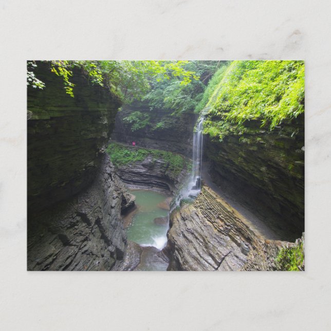 Rainbow Falls, Watkins Glen Staat Park, New York Postkarte (Vorderseite)