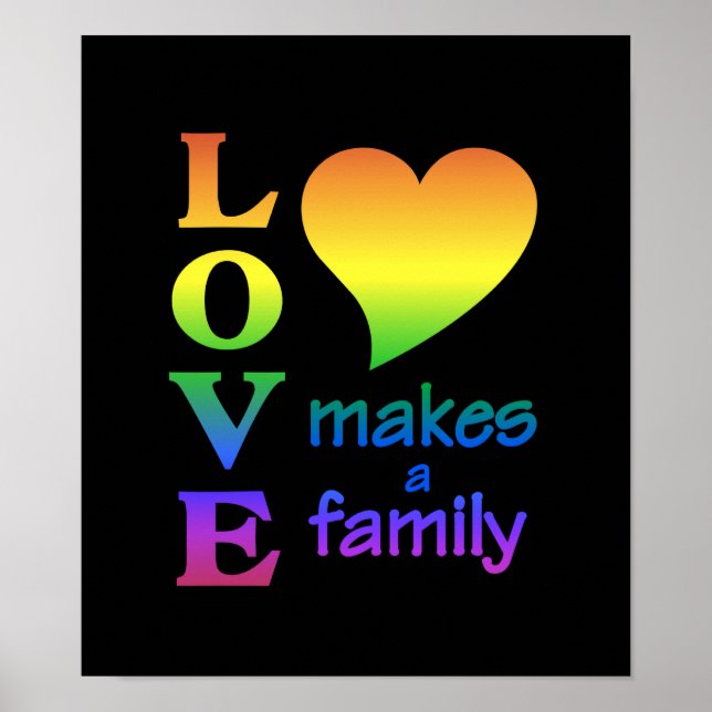 Rainbow-Familienposter Poster (Vorne)