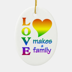 Rainbow Family-Ornament, anpassen Keramikornament