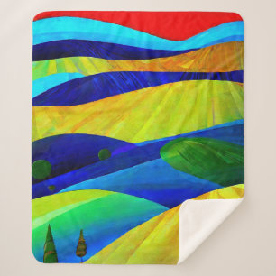 Rainbow Fantasy Hills Landschaft Sherpadecke