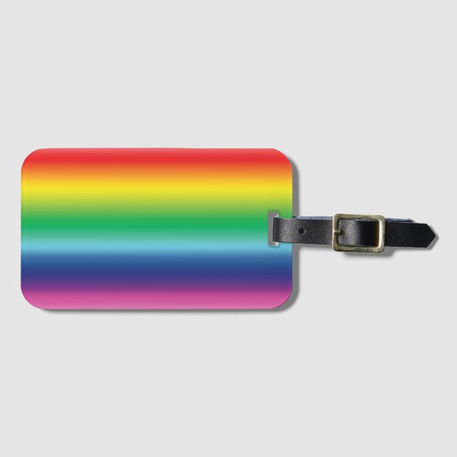 Rainbow Farb Stolz Lgbtq Gay Flag Muster Gepäckanhänger (Vorderseite (Horizontal))