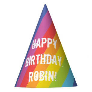 Rainbow-Farb-Streifen Papier-Party Partyhütchen