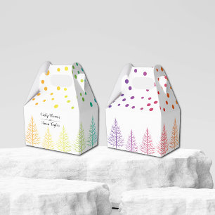 Rainbow-Farben Konfetti-Lesben-Hochzeit Geschenkschachtel