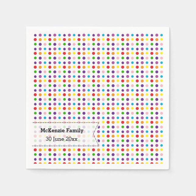 Rainbow-Farben Serviette (Vorderseite)