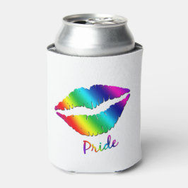 Rainbow-farbene Lippen Dosenkühler