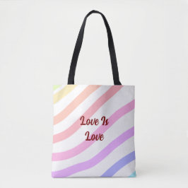 Rainbow-farbene Streifen Pastellfarben Liebe ist L