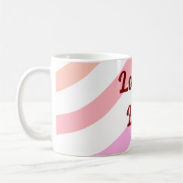 Rainbow-farbene Streifen Pastellfarben Liebe ist L Kaffeetasse