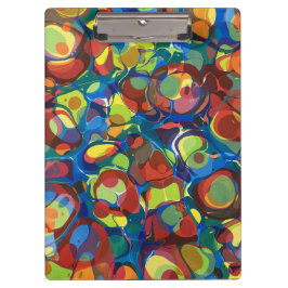 Rainbow-farbenes modernes Marmormuster aus Party Klemmbrett