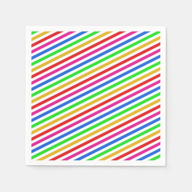 Rainbow-farbenes Papier Napkins Serviette (Vorderseite)