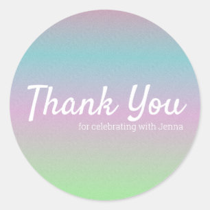 Rainbow Farbenfrohe Imitate Sprinkles Runder Aufkleber