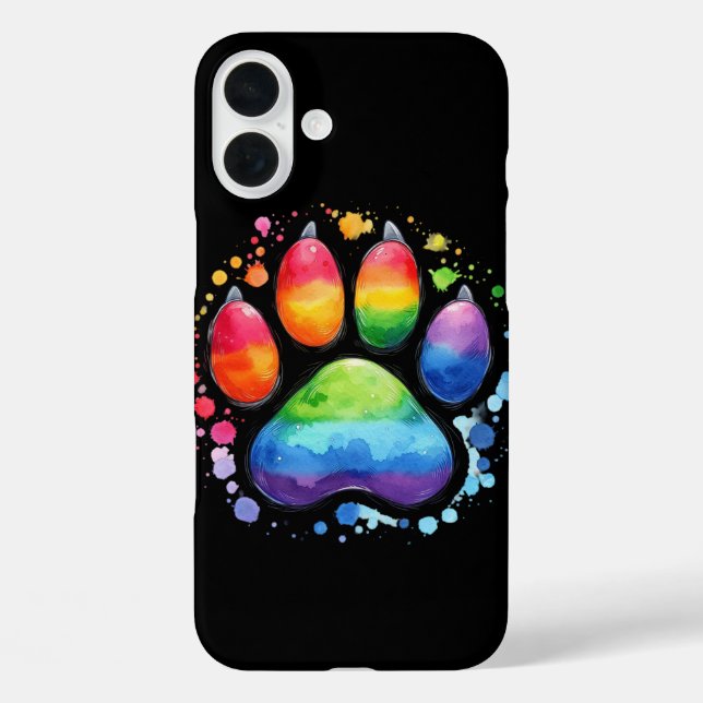 RAINBOW-FARBIERTE DOG PAINT-DRUCK Case-Mate iPhone HÜLLE (Rückseite)