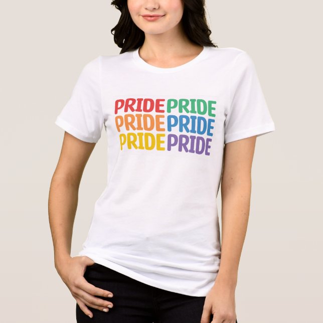 RAINBOW FARBIERTES GAY PRIDE SPRICHWORT Tri-Blend SHIRT (Vorderseite)