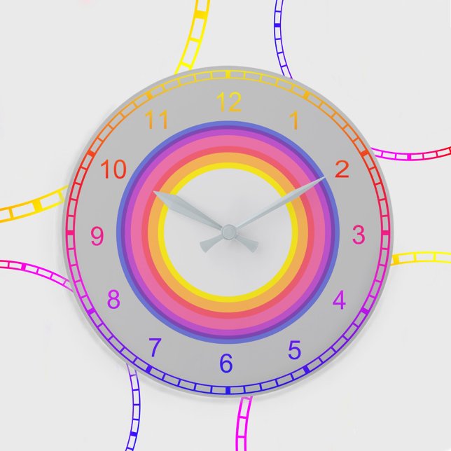 Rainbow-Farbkreise Große Wanduhr (Von Creator hochgeladen)