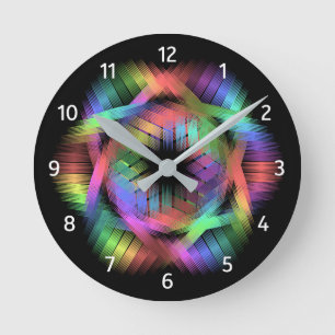 Rainbow-Farblicht Runde Wanduhr