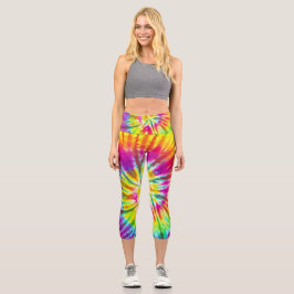 Rainbow-Farmenmuster Capri Leggings