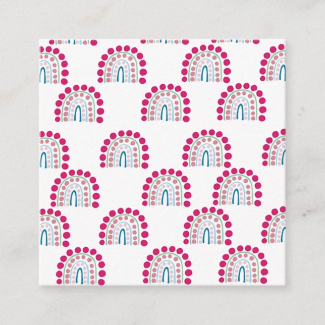 Rainbow Favor Card Begleitkarte (Vorderseite)