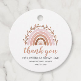 Rainbow Favor Tag, Terracotta Round Favor Tags Geschenkanhänger