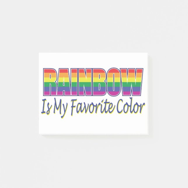 Rainbow-Favorit-Farbe Post-it Klebezettel (Vorderseite)