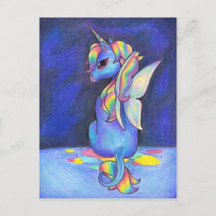Rainbow Fee Unicorn Postkarte