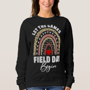 Rainbow Field Day Lass The Games Begin Kids Field Sweatshirt