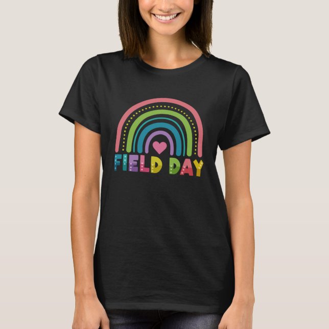 Rainbow Field Day Last Day Of School Students Teac T-Shirt (Vorderseite)