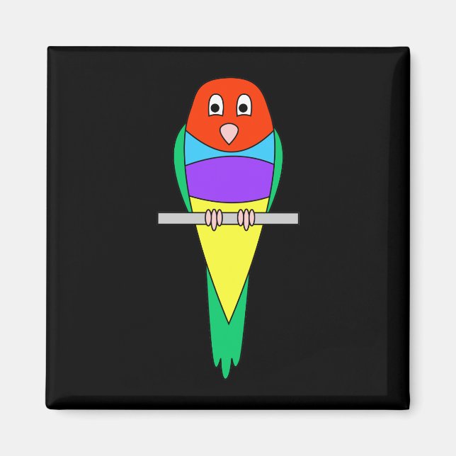 Rainbow Finch Bird. Gouldian Finch. Magnet (Vorne)