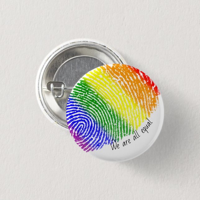 Rainbow-Fingerabdruck-Gleichwertigkeitsanweisung A Button (Vorne & Hinten)