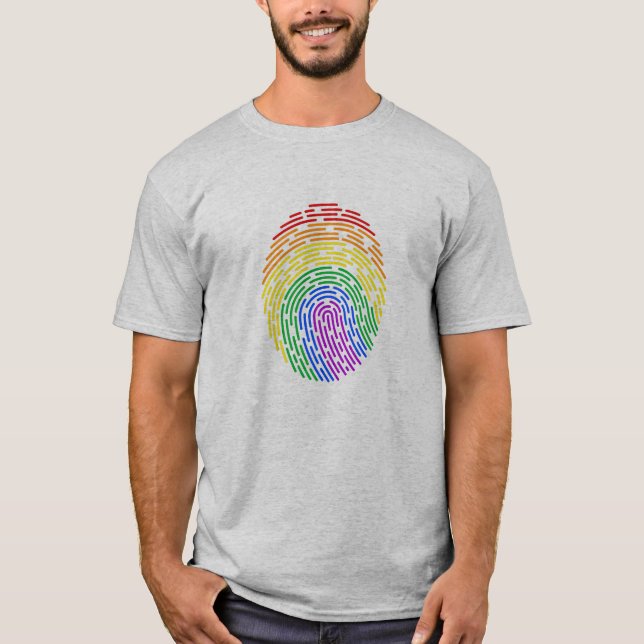 Rainbow Fingerprint T - Shirt (Vorderseite)