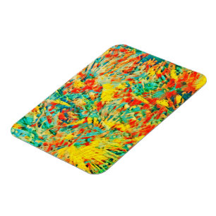 Rainbow Fireworks Celebration Art Abstract Magnet