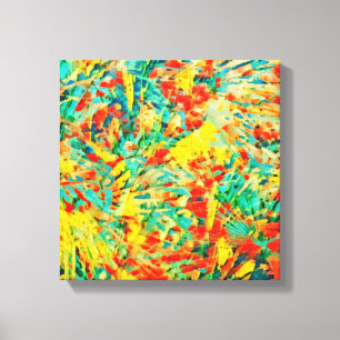 Rainbow Fireworks Celebration Art Abstrakt Leinwanddruck