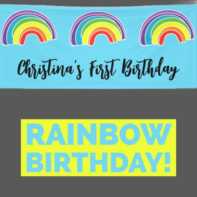 Rainbow First Birthday Banner (Von Creator hochgeladen)