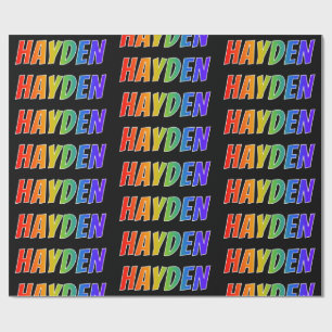 Rainbow First Name "HAYDEN"; Spaß und Farben Geschenkpapier