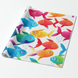 Rainbow Fish Frenzy Geschenkpapier