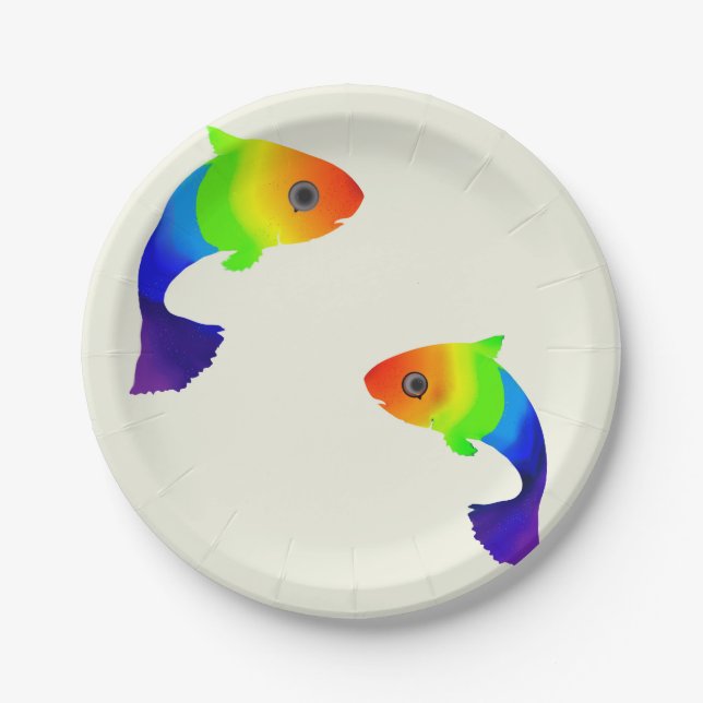 Rainbow Fish Tellers Pappteller (Vorderseite)