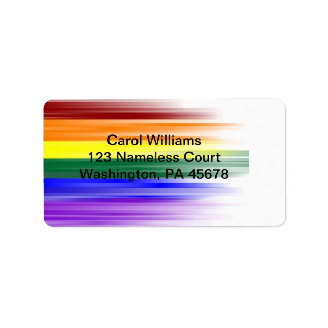 Rainbow Flag Address Labels Adressaufkleber (Vorne)