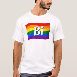 Rainbow Flag Bi Bisexual pride LGBT LGBTQ Stolz T-Shirt