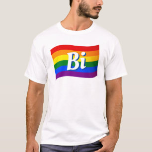 Rainbow Flag Bi Bisexual pride LGBT LGBTQ Stolz T-Shirt