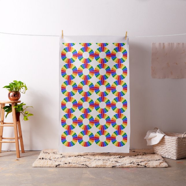 RAINBOW FLAG BUTTON RAYS + Ihr Backgr. Ideen Stoff (Beispiel)