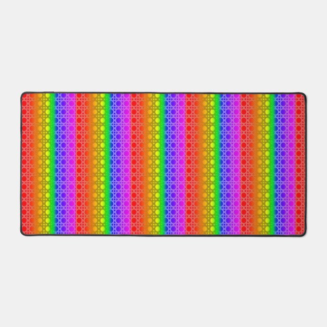 Rainbow Flag Colors Funky Gay Design GLBTQ Schreibtischunterlage (Vorderseite)