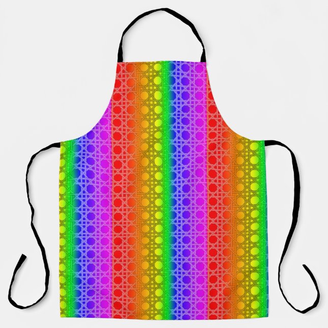 Rainbow Flag Colors Funky Gay Design GLBTQ Schürze (Vorderseite)