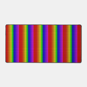 Rainbow Flag Colors Gay Kariert Design GLBTQ Schreibtischunterlage