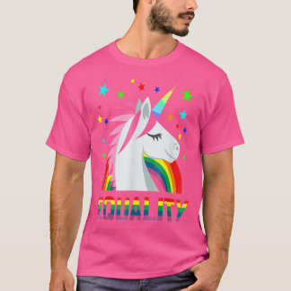 Rainbow Flag Einhorn Stars LGBT Gay T-Shirt