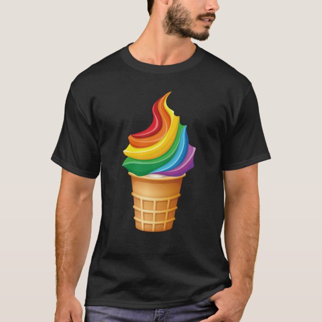 Rainbow Flag Equality Gay Lesbian Transgender Dive T-Shirt (Vorderseite)
