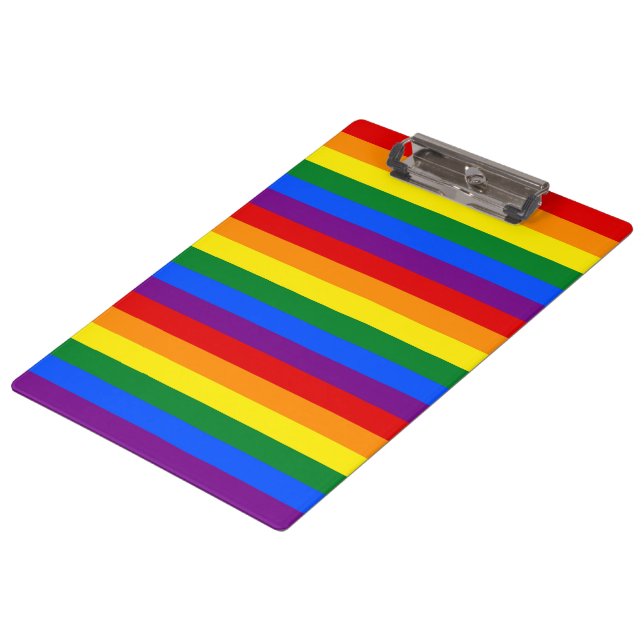 RAINBOW FLAG FARBEN KLEMMBRETT (Schrägansicht)