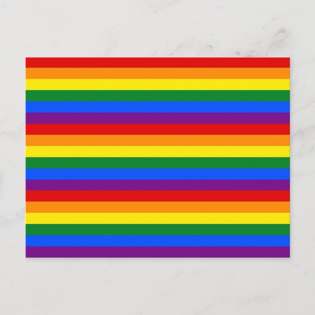RAINBOW FLAG FARBEN POSTKARTE (Vorderseite)