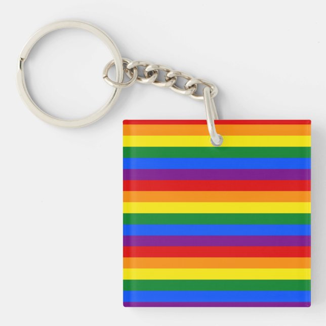 RAINBOW FLAG FARBEN SCHLÜSSELANHÄNGER (Vorderseite)