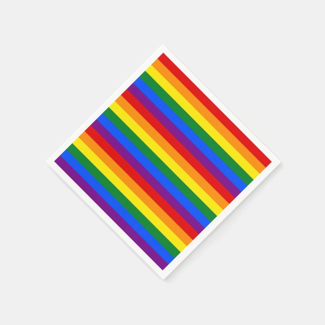 RAINBOW FLAG FARBEN SERVIETTE (Ecke)
