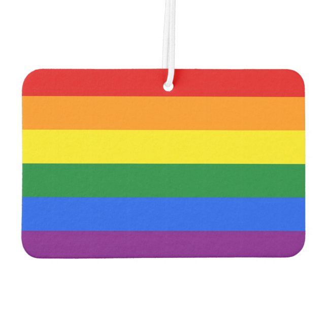 RAINBOW FLAG FLAG FARBEN + Ihre Ideen Autolufterfrischer (Rückseite)