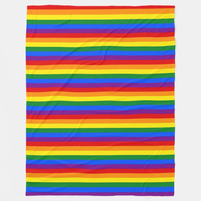 RAINBOW FLAG FLAG FARBEN + Ihre Ideen Fleecedecke (Vorderseite)
