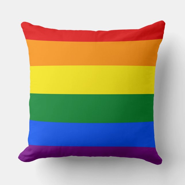RAINBOW FLAG FLAG FARBEN + Ihre Ideen Kissen (Vorderseite)